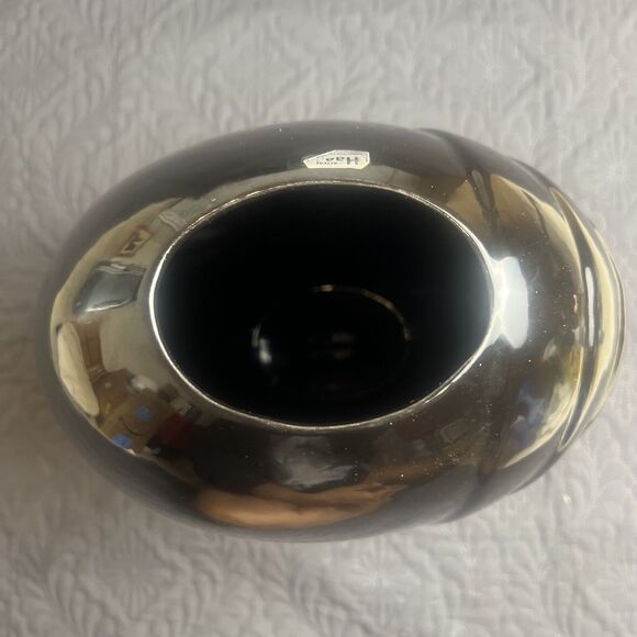 Vintage Royal Haeger Pottery Vase #4341 Ceramic 1980s Art Deco Black 15"H Decor - Picture 8 of 9